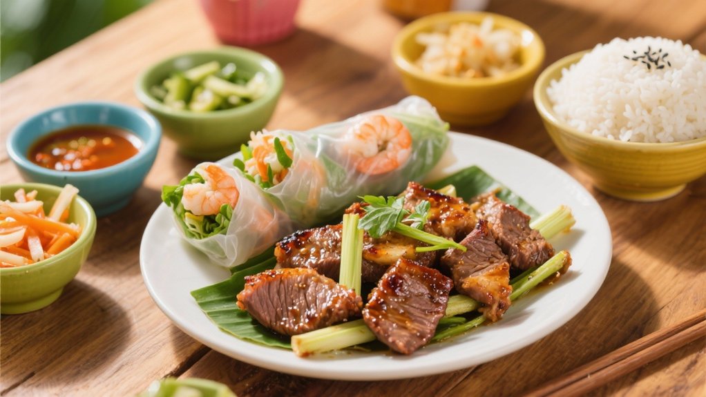 aromatic lemongrass marinated beef