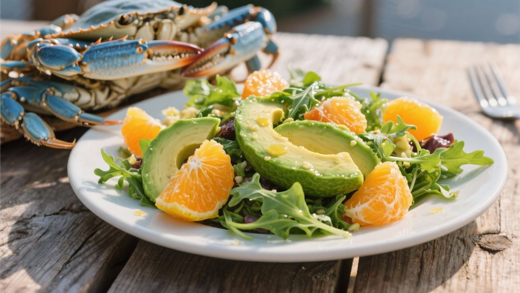 avocado citrus salad contrast