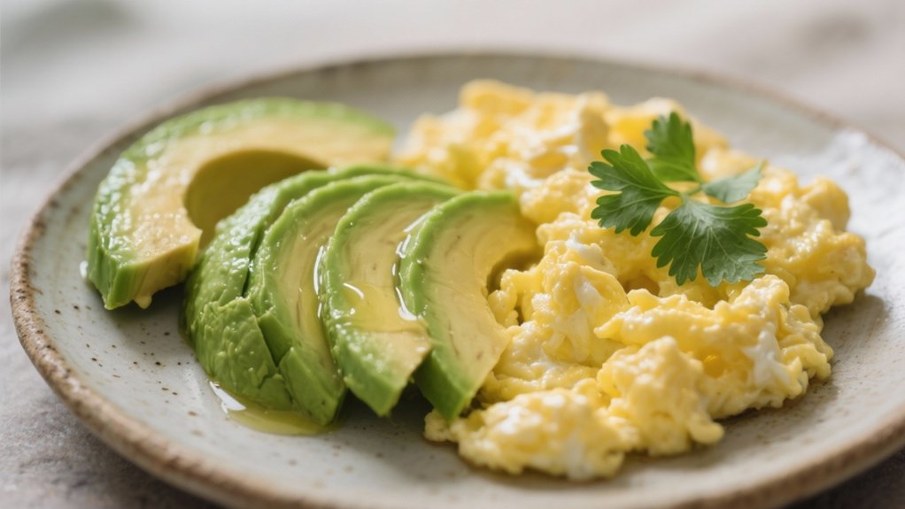 avocado slices enhance breakfast