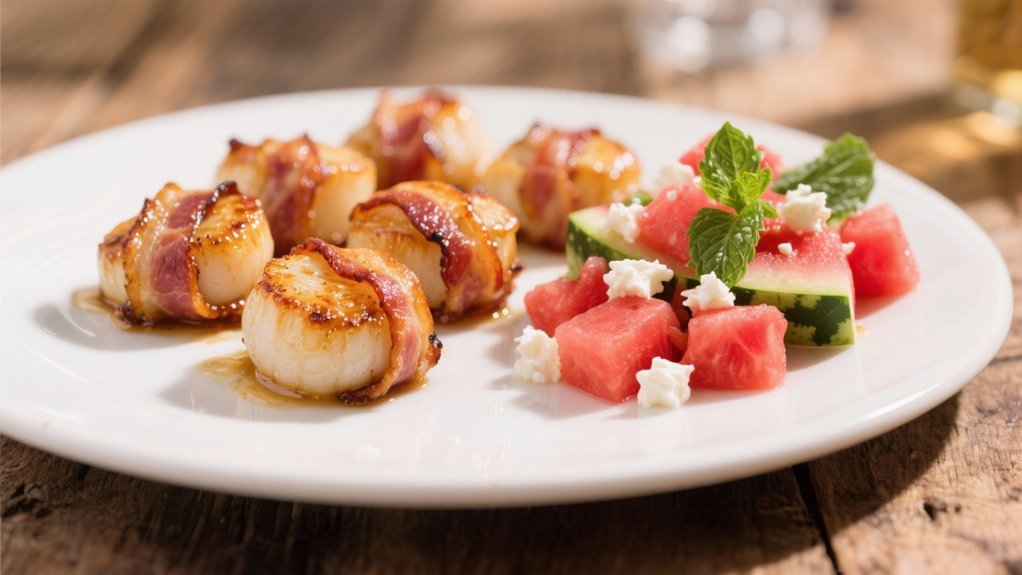 bacon enhances scallop pairing