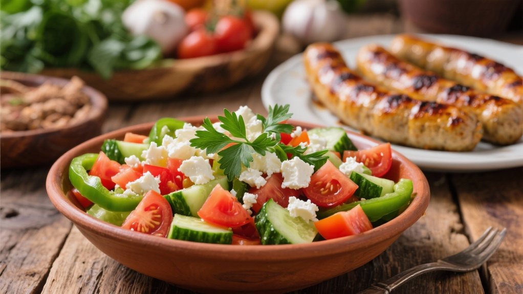 balkan salad with vegetables