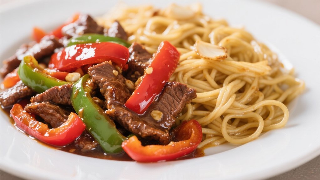 beef and peppers stir fry