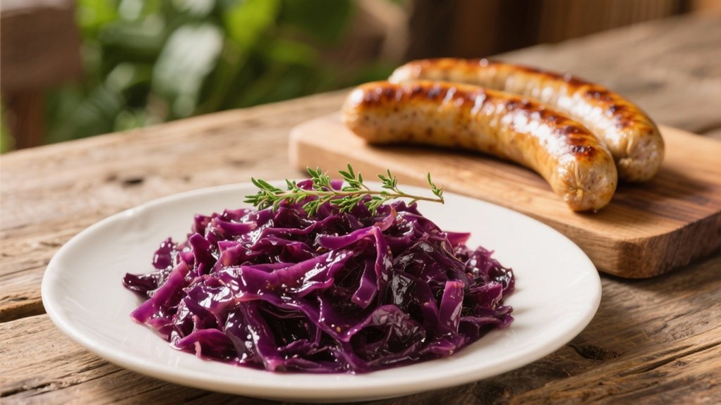 braised red cabbage side dish