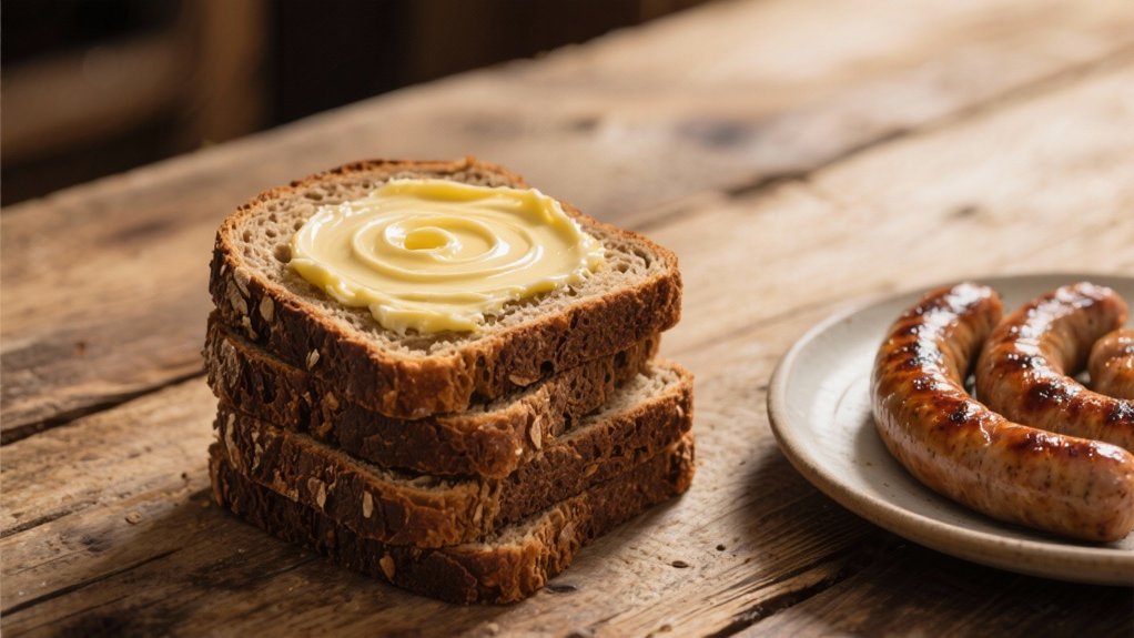 buttered rye with knockwurst
