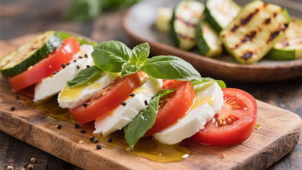 caprese salad enhances zucchini dish