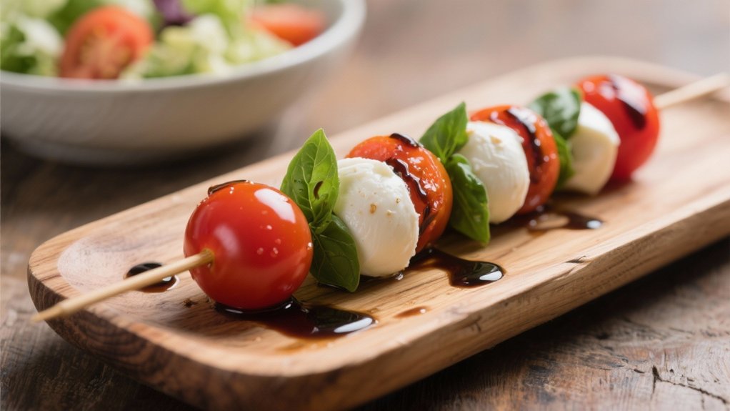 caprese skewers for appetizers
