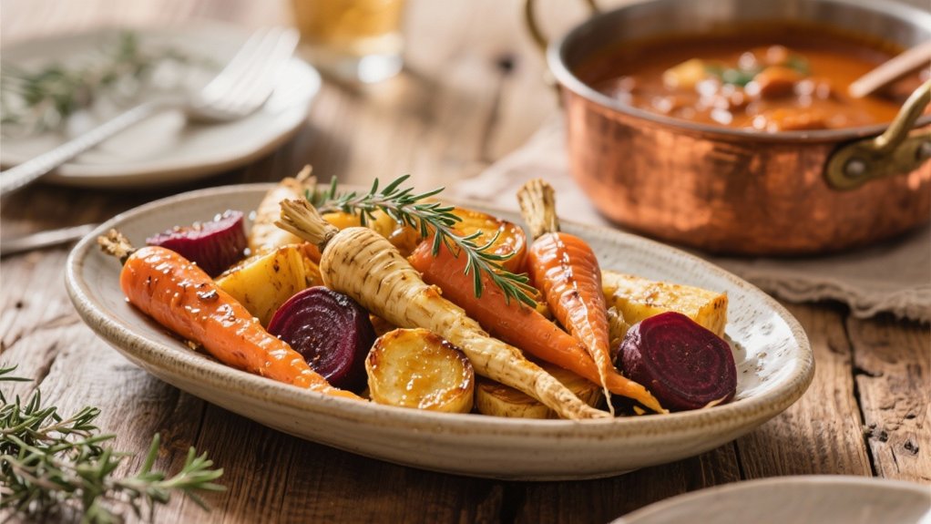 caramelized roasted root vegetables