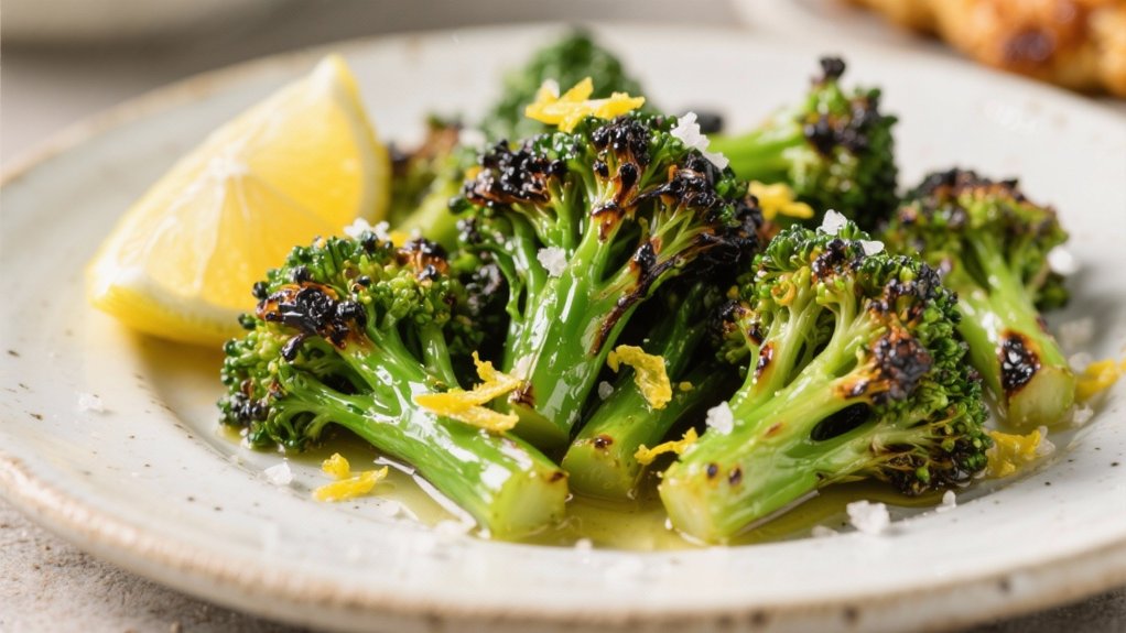charred broccolini with lemon