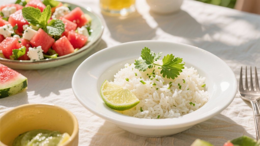 coconut rice with lime