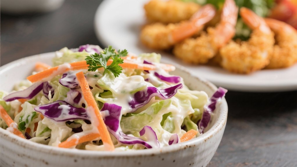 coleslaw enhances seafood enjoyment