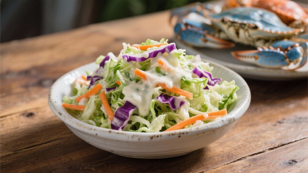 creamy coleslaw adds crunch