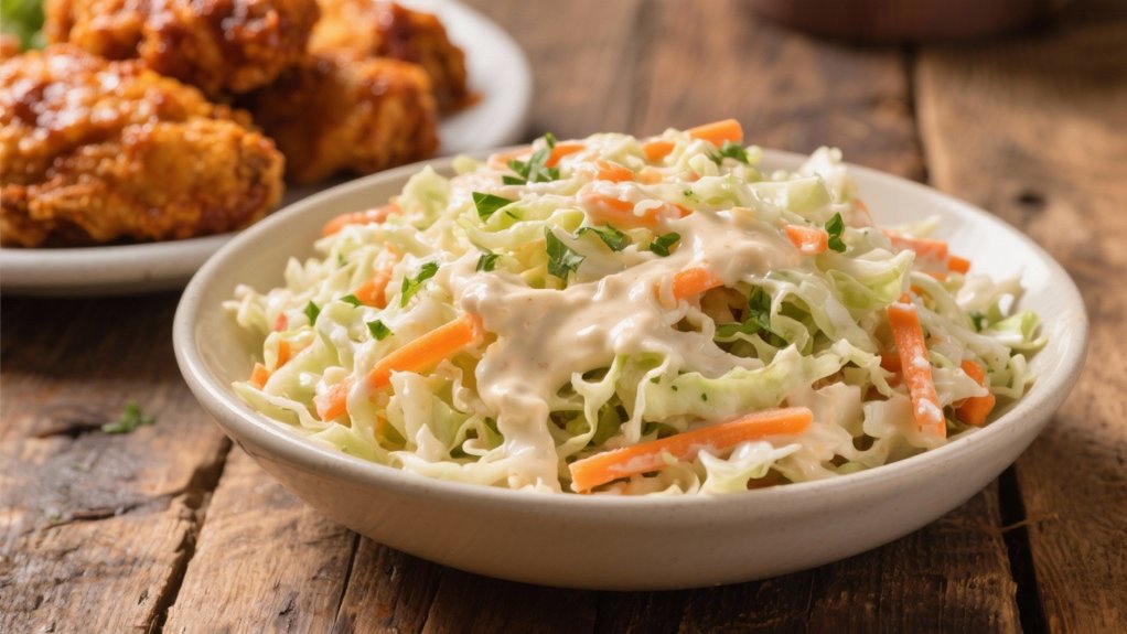 creamy coleslaw cools heat