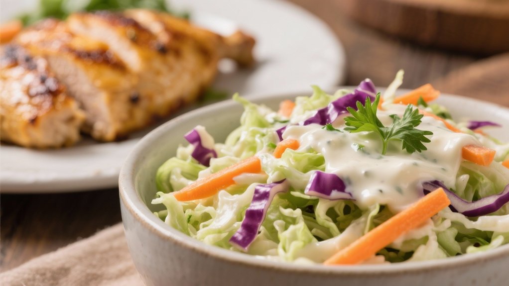 creamy coleslaw enhances meals