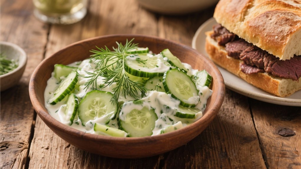 creamy cucumber salad recipe