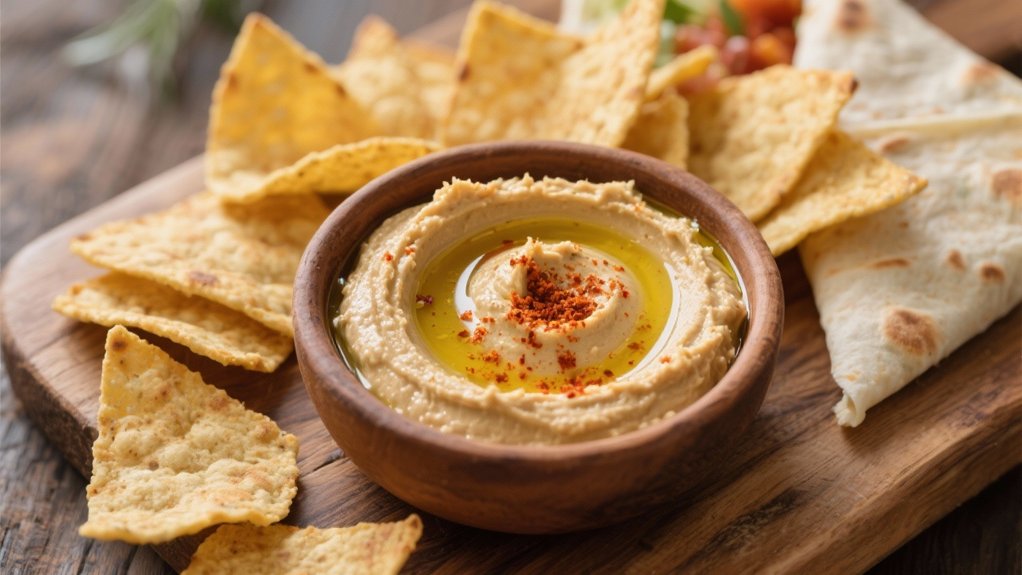 creamy hummus crispy pita