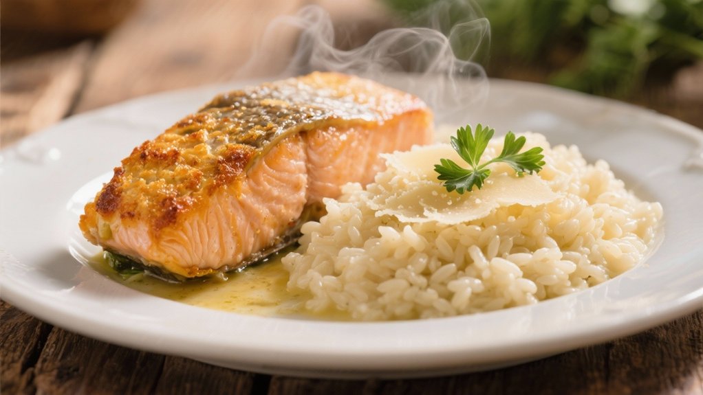 creamy risotto for salmon