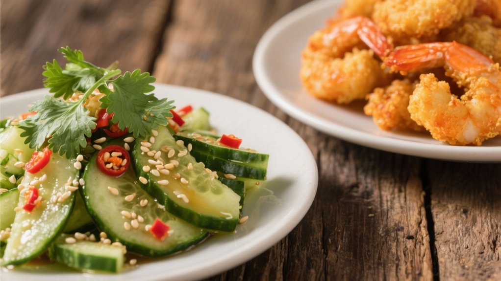 crisp and tangy cucumber salad