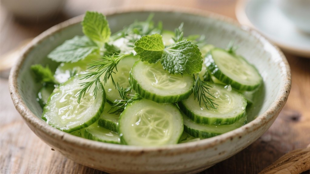 crisp cucumber herb salad