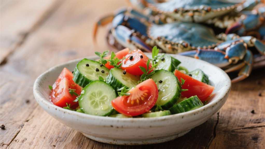 crisp cucumber tomato salad