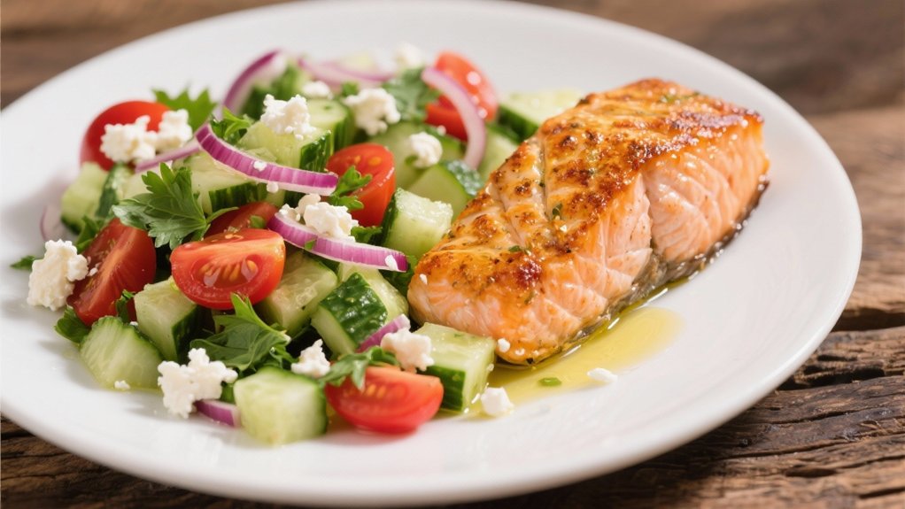 crisp mediterranean cucumber salad