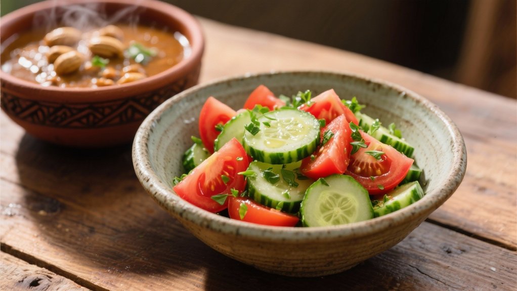 crisp refreshing vegetable contrast