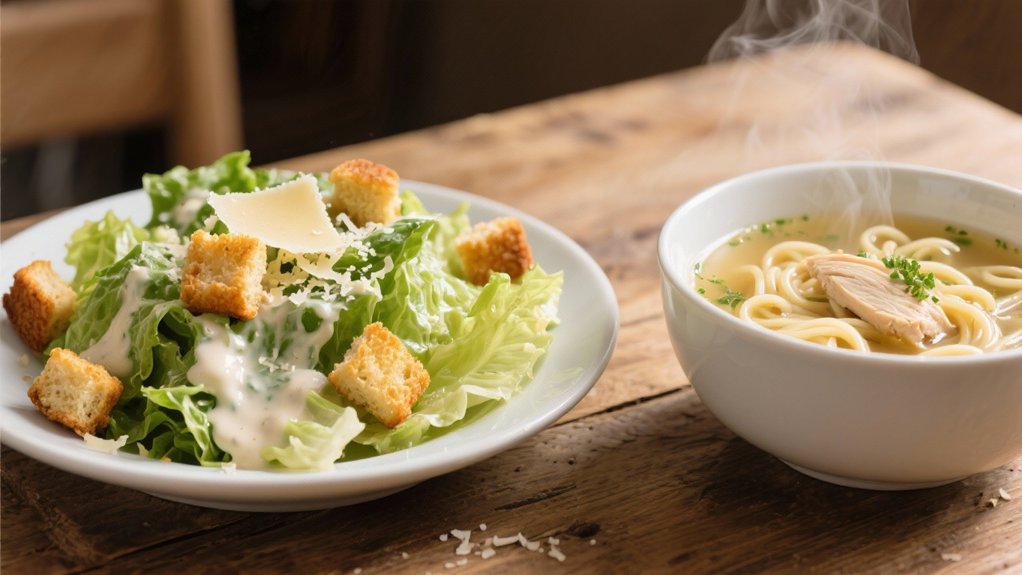 crisp romaine with dressing