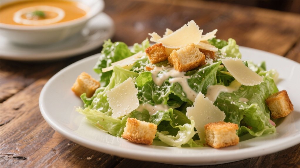 crisp salad complements bisque