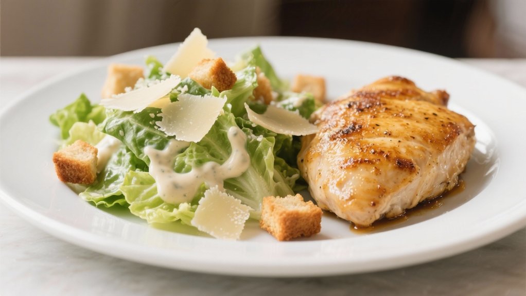 crisp salad contrasts richness