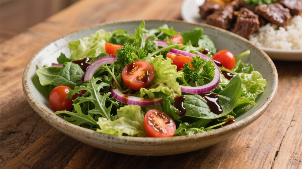 crisp salad with balsamic