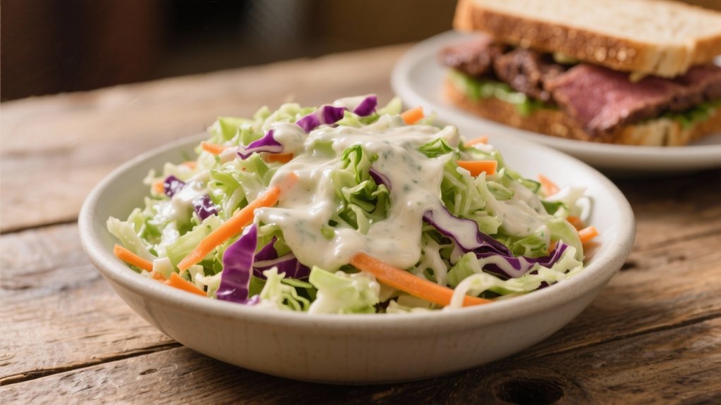 crisp tangy coleslaw side