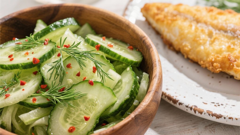 crisp tangy cucumber salad