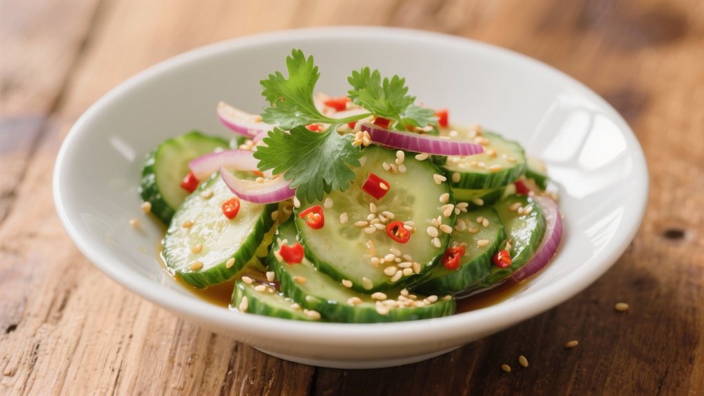 crisp tangy cucumber salad