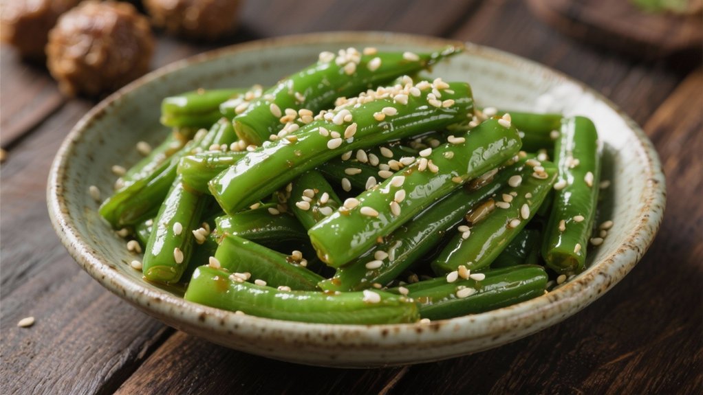 crisp tender sesame green beans