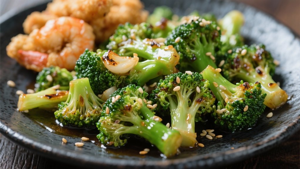 crisp tender stir fried broccoli