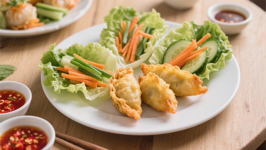 crisp wraps with savory filling
