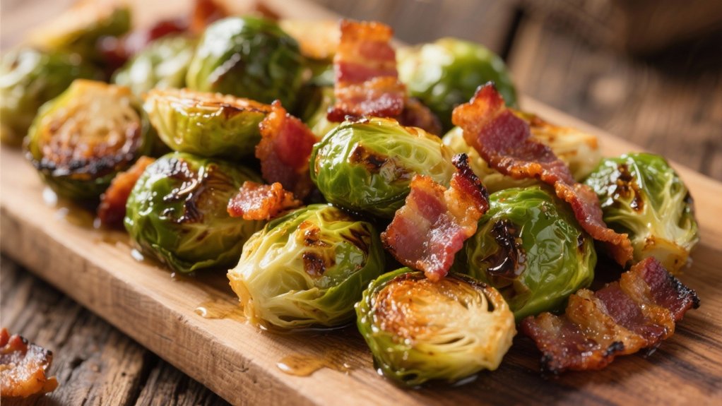 crispy brussels sprouts and bacon