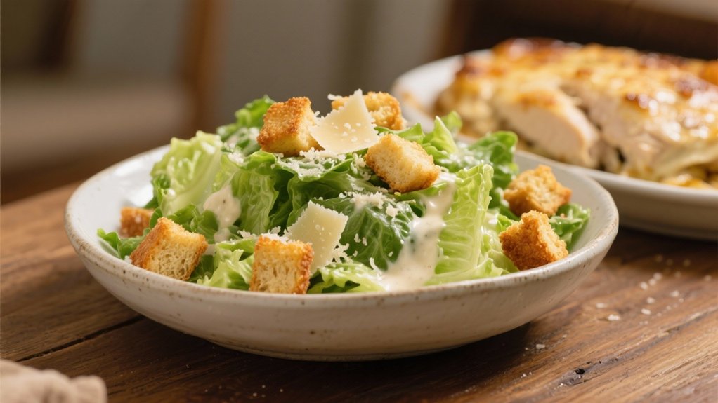 crispy caesar salad contrast