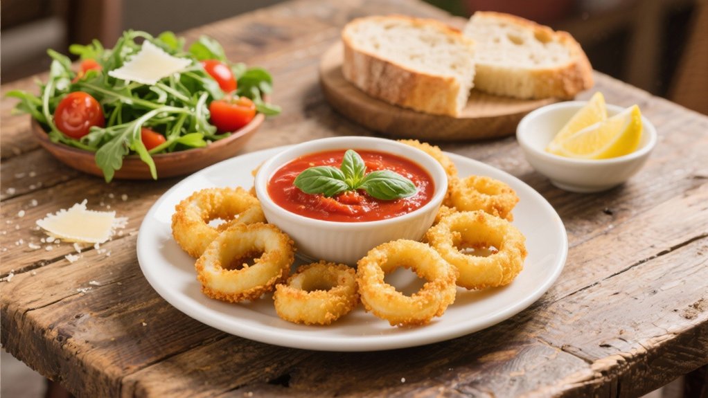crispy calamari rich marinara