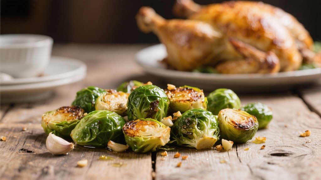 crispy garlic brussels sprouts