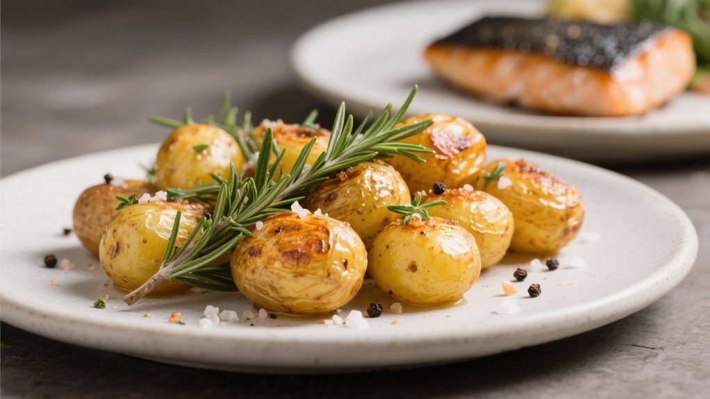 crispy herb infused baby potatoes