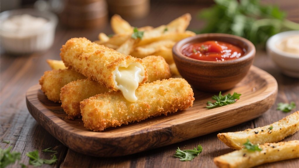 crispy mozzarella and fries