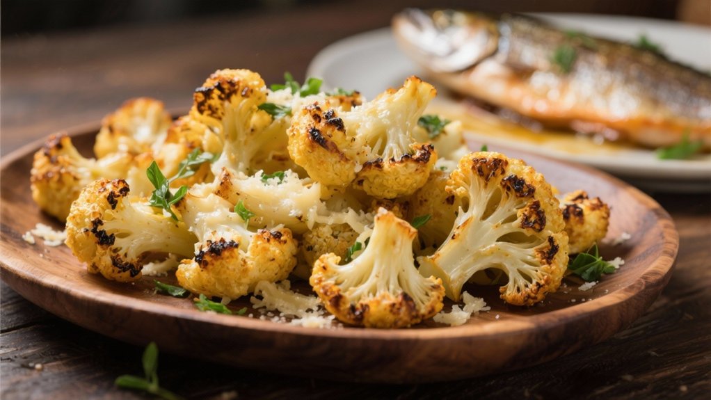 crispy parmesan roasted cauliflower