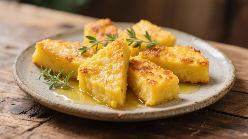 crispy polenta wedges recipe