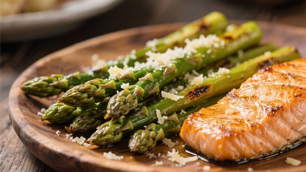 crispy roasted asparagus parmesan