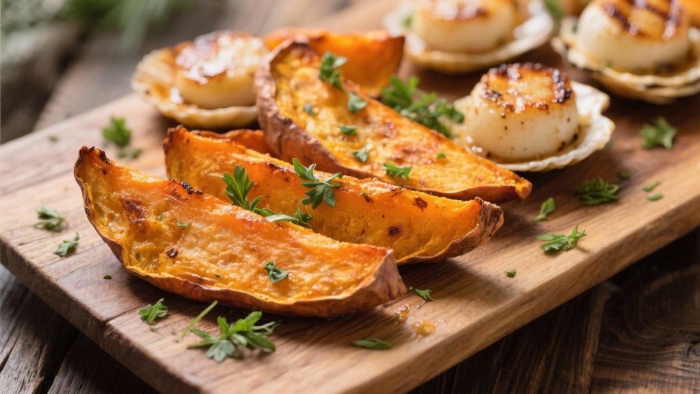crispy roasted sweet potato wedges