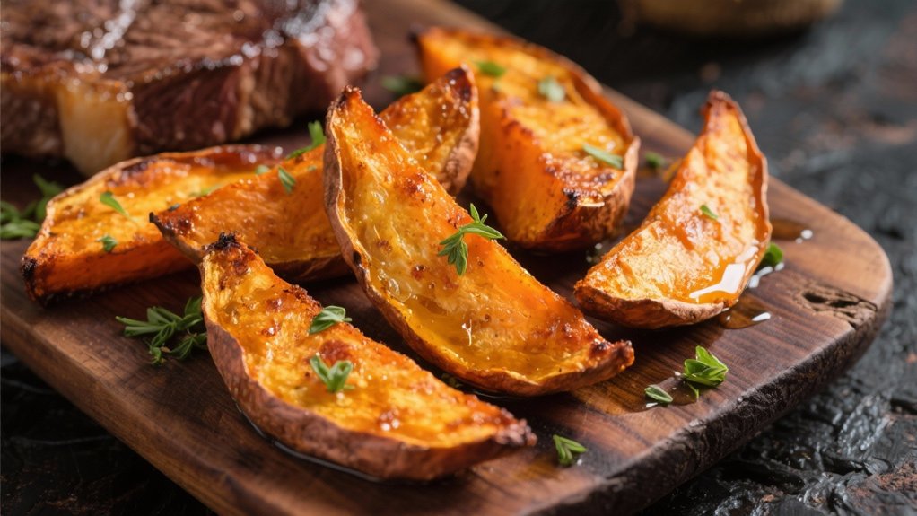 crispy roasted sweet potatoes