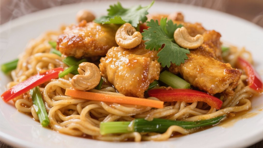 crispy vegetable noodle dish