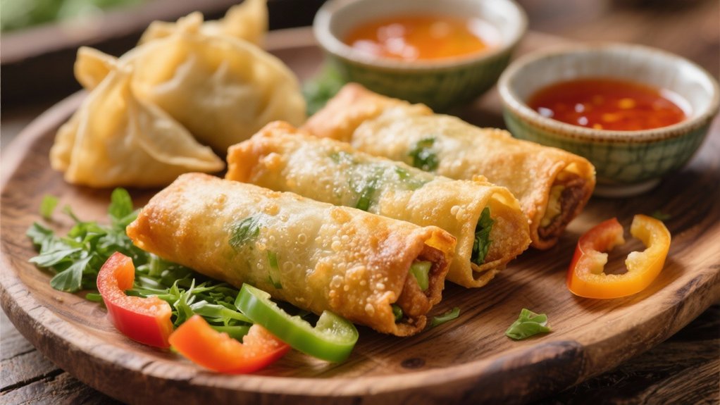 crispy vegetable spring rolls