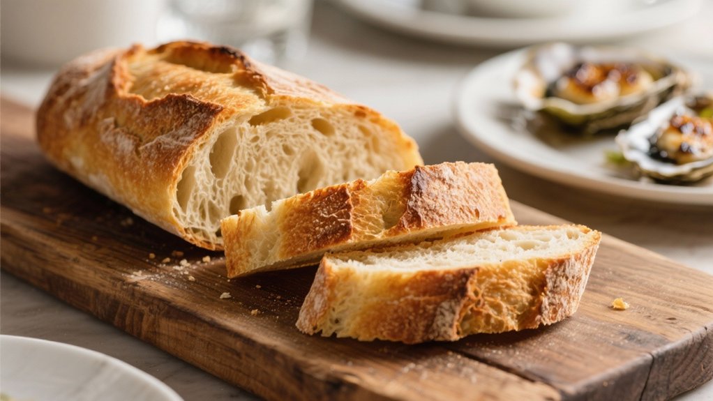 crunchy sourdough oyster accompaniment