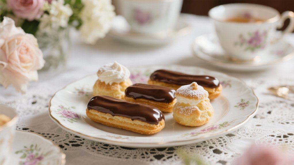 delicate pastries for tea
